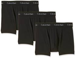 Calvin Klein Herren 3er Pack Boxershorts Trunks Baumwolle mit Stretch, Schwarz (Black W Black Wb), XL von Calvin Klein