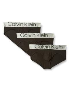 Calvin Klein Herren 3er Pack Hip Briefs Unterhosen Baumwolle mit Stretch, Schwarz (Black), XL von Calvin Klein