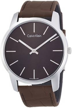 Calvin Klein Herren Analog Quarz Uhr mit Leder Armband K2G211GK von Calvin Klein
