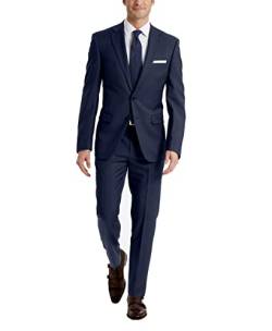 Calvin Klein Herren Anzughose Business-Anzug Hosen-Set, Blauer Köper, 31W / 32L von Calvin Klein