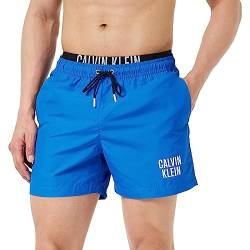 Calvin Klein Herren Badehose Medium Double WB Lang, Blau (Dynamic Blue), M von Calvin Klein