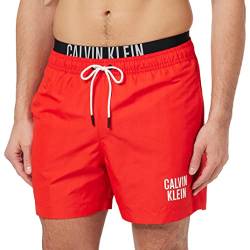 Calvin Klein Herren Badehose Medium Double WB Lang, Rot (Cajun Red), XXL von Calvin Klein