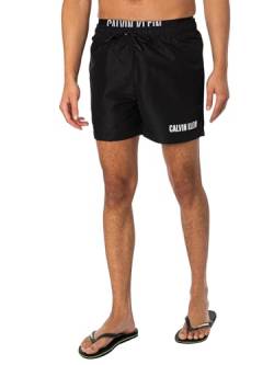 Calvin Klein Herren Badehose Medium Double Wb Lang, Schwarz (Pvh Black), M von Calvin Klein