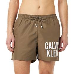 Calvin Klein Herren Badehose Medium Drawstring Lang, Braun (Nettle), M von Calvin Klein