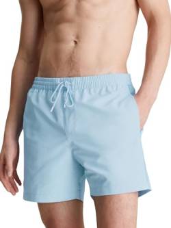 Calvin Klein Herren Badehose Medium Drawstring Mittellang, Blau (Pleasant Blue), L von Calvin Klein