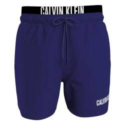 Calvin Klein Herren Badeshorts Medium Double Mittellang, Blau (Midnight Lagoon), M von Calvin Klein