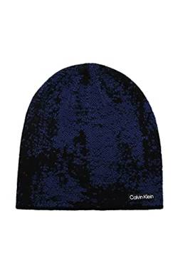 Calvin Klein Herren Beanie-Mütze, Blauer Pinselstrich, Einheitsgröße von Calvin Klein