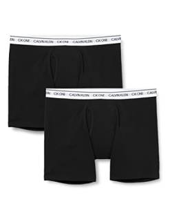 Calvin Klein Herren Boxer Brief 2pk Slip, Black W/White WB, Medium von Calvin Klein