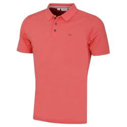 Calvin Klein Herren Campus 3 Knopf Kragen Polo Hemd - Pfirsich - M von Calvin Klein