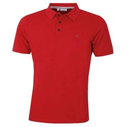 Calvin Klein Herren Campus 3 Knopf Kragen Polo Hemd - Rot - M von Calvin Klein