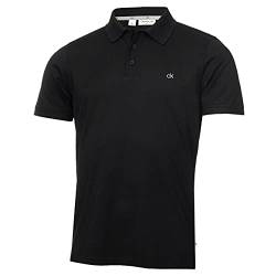 Calvin Klein Herren Campus 3 Knopf Kragen Polo Hemd - Schwarz - XL von Calvin Klein