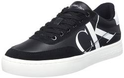 Calvin Klein Herren Classic Bold Mono YM0YM00713 Cupsole Sneaker, Schwarz (Black/Bright White), 45 EU von Calvin Klein