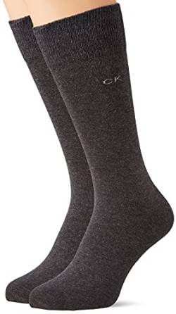 Calvin Klein Herren Classic Socken, Grau, 39/42 (2er Pack) von Calvin Klein