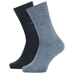 Calvin Klein Herren Classic Socken, Marineblau, 39/42 (2er Pack) von Calvin Klein