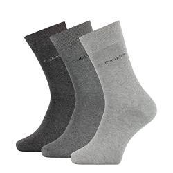 Calvin Klein Herren Classic Socken, Marineblau/Grau, Einheitsgröße (3er Pack) von Calvin Klein