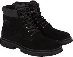 Calvin Klein Herren Eva MID Laceup Boot Suede YM0YM00802 Mittelhohe Stiefel, Schwarz (Black/Stormfront), 40.5 EU von Calvin Klein