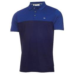 Calvin Klein Herren Farbe Block Leicht Golf Polo Hemd - Cobalt Marl/Marine - M von Calvin Klein