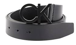 Calvin Klein Herren Gürtel Ck Buckle Belt 3.5 cm Ledergürtel, Schwarz (Black), 100 cm von Calvin Klein