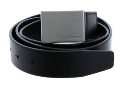 Calvin Klein Herren Gürtel Formal Plaque Belt 3.5 cm Ledergürtel, Schwarz (Black), 100 cm von Calvin Klein