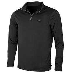 Calvin Klein Herren Harlem Tech 1/4-Reißverschluss Golfshirt, schwarz, X-Large von Calvin Klein