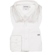 Calvin Klein Herren Hemd weiß Baumwoll-Stretch Slim Fit von Calvin Klein