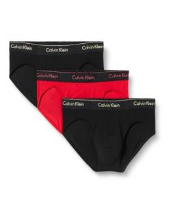 Calvin Klein Herren Hip Brief 3pk Retroshorts, B-W Bk Wb, Rg-Bk Wb, B-Bk Wb, L (3er Pack) von Calvin Klein