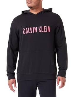 Calvin Klein Herren Hoodie L/S mit Kapuze, Schwarz (Black W/ Fuchsia Rose), L von Calvin Klein