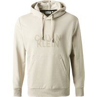 Calvin Klein Herren Hoodie beige Baumwolle unifarben von Calvin Klein