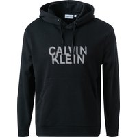 Calvin Klein Herren Hoodie schwarz Baumwolle unifarben von Calvin Klein