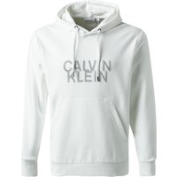 Calvin Klein Herren Hoodie weiß Baumwolle unifarben von Calvin Klein