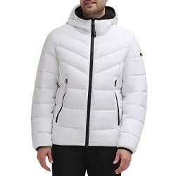 Calvin Klein Herren Kapuzenjacke Stretch Jacke, Weiss/opulenter Garten, L von Calvin Klein