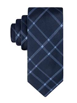 Calvin Klein Herren-Krawatte, kariert, Größe XL, Marineblau, X-Large von Calvin Klein