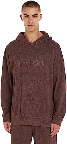 Calvin Klein Herren L/S Hoodie 000NM2454E Heavyweight Sweatshirts, Braun (Deep Mahogany), M von Calvin Klein