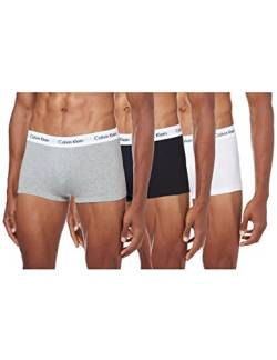Calvin Klein Herren Low Rise Trunk 3pk Boxershorts, Schwarz (Black/White/Grey Heather 998), XS (3er Pack) von Calvin Klein