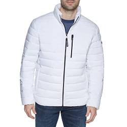 Calvin Klein Herren Full Zip Down Puffer Coat Jacke, Weiss/opulenter Garten, XXL von Calvin Klein