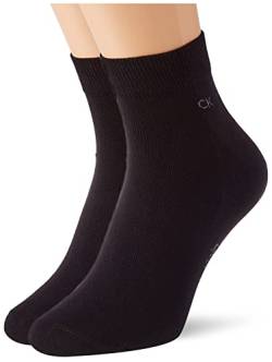 Calvin Klein Herren Quarter Socken, Schwarz, 43/46 (2er Pack) von Calvin Klein