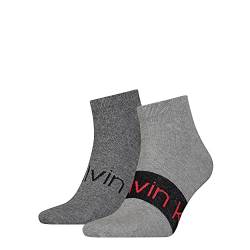 Calvin Klein Herren Sneaker Socken, Grau, 39/42 (2er Pack) von Calvin Klein