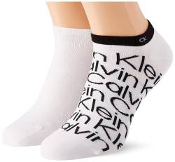 Calvin Klein Herren Sneaker Socken, Weiß, 43/46 (2er Pack) von Calvin Klein