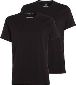 Calvin Klein Herren T-Shirts Kurzarm Crew Neck Rundhalsausschnitt, Schwarz (Black), L von Calvin Klein