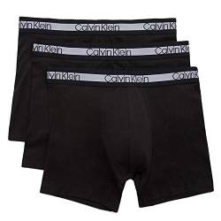 Calvin Klein Herren Unterwäsche Boxershort 3er Pack Boxer Brief Gr. S Schwarz von Calvin Klein