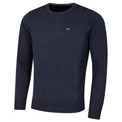 Calvin Klein Herren mit Rundhalsausschnitt Sweater - Marine Marl - L von Calvin Klein