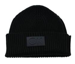 Calvin Klein Inkleined Patch Beanie CK Black von Calvin Klein