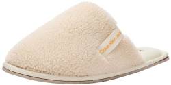 Calvin Klein Jeans Damen Hausschuhe Hotel Slipper Surfaces Warm, Elfenbein (Creamy White/Orange Pop), 39 von Calvin Klein