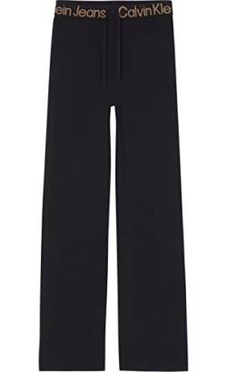 Calvin Klein Jeans Damen Hose Jumpsuit Logo Intarsia Knitte J20J219740, Ck Schwarz, S von Calvin Klein