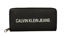 Calvin Klein Jeans Damenbrieftasche CK Artikel ZW0ZW01779 EO Zip Around cm 20 x 10,5 x 2,5 (ungefähr), BDS Black/Nero, Einheitsgröße von Calvin Klein