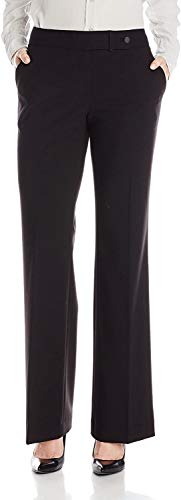 Calvin Klein Klassische Business-Freizeithose mit geradem Bein für Damen, Schwarz, 46 von Calvin Klein