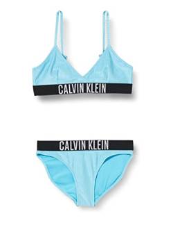 Calvin Klein Mädchen Bikini Triangle Bikini-Set, Blau (Blue Tide), 8-10 Jahre von Calvin Klein
