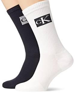 Calvin Klein Men's Badge Socks, White/Black, ONE Size von Calvin Klein