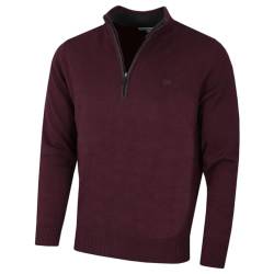 Calvin Klein Mens Cotton Golf Sweater – Französisches Burgund – XXXXXL von Calvin Klein