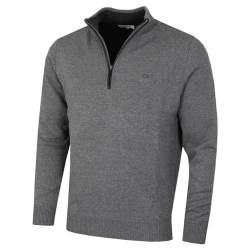 Calvin Klein Mens Cotton Golf Sweater – Grau meliert – XXXXXL von Calvin Klein